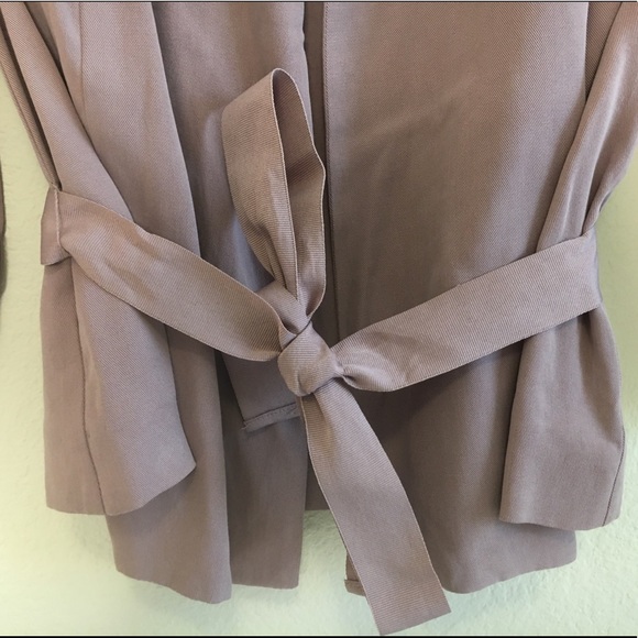 👚Lilac Purple Ribbon Belt Cardigan Blouse NWOT - Picture 2 of 7